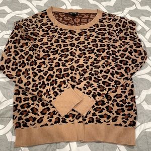Express Cheetah Print Sweater, Size L